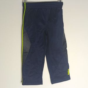 Reebok Navy Blue  with Neon Side Stripe Athletic Track Pants